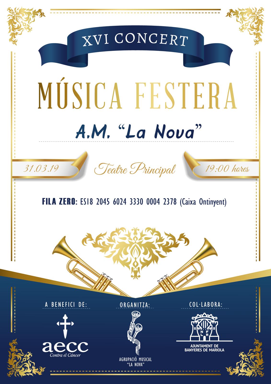 XVI CONCERT MÚSICA FESTERA A.M. "LA NOVA"